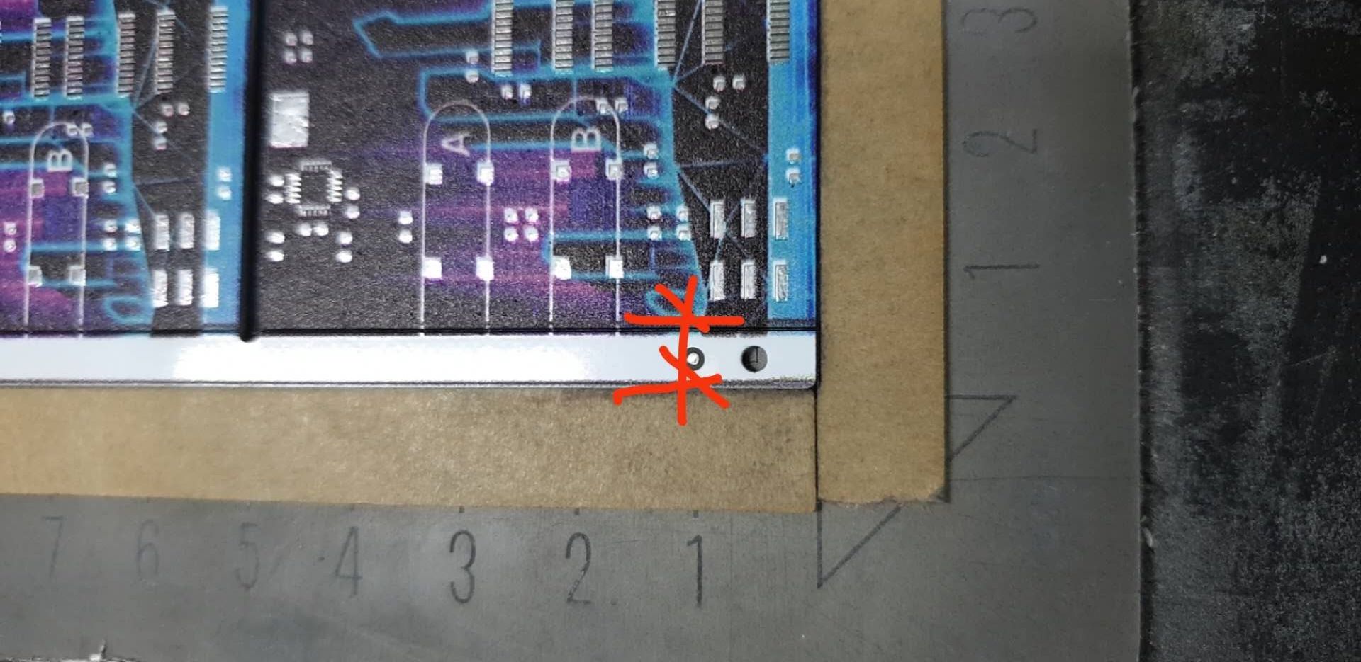 PCB edge rails are not necessarily uniformly cut